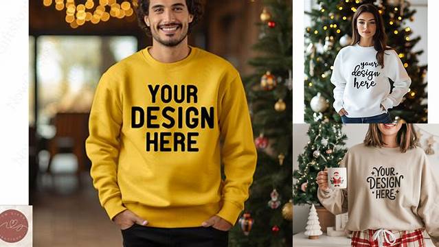 Christmas Sweatshirt, Sweater Mockup 26