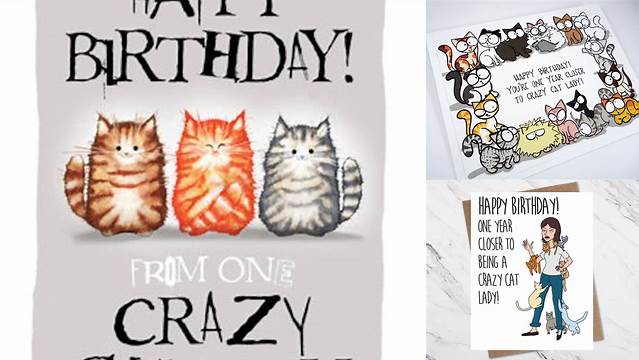 Crazy Cat lady Birthday cards #crazycatlady #birthdaycards | Cat lady