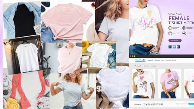 Cute Girl Woman Shirt Mock-up Bundle