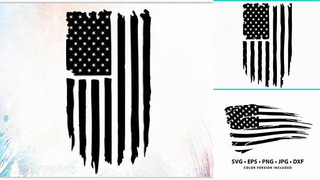 Distressed American Flag Svg Silhouette Cricut Cameo Svg 690716