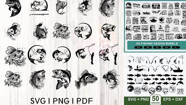 Fish SVG Bundle: Crafting Fishing Fun!