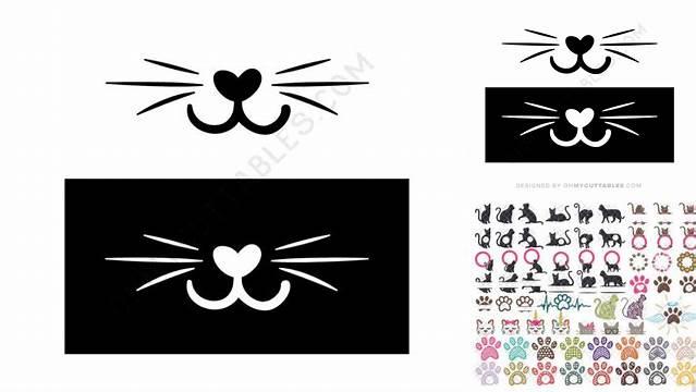 Free Cat Whiskers SVG File • OhMyCuttables