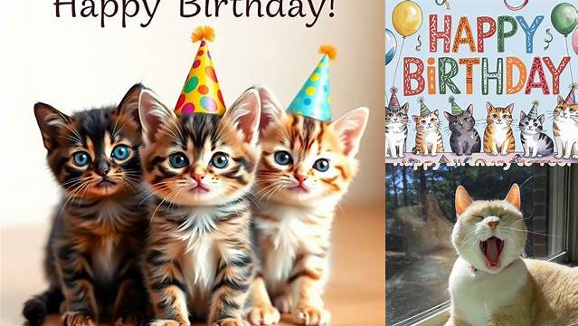 Happy Birthday To You With Cat Image
