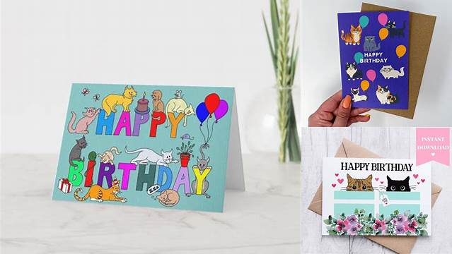 Happy Birthday for the Cat Lover Card | Cat lovers and Happy birthday