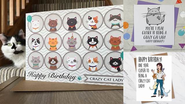 Happy Birthday to my Favourite Crazy Cat Lady ! - Roam Cards