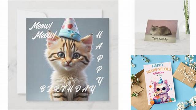 Happy Meow Birthday Card | Zazzle