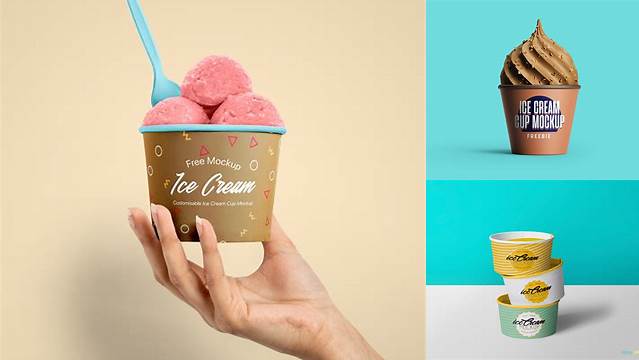Ice Cream Cup Mockup