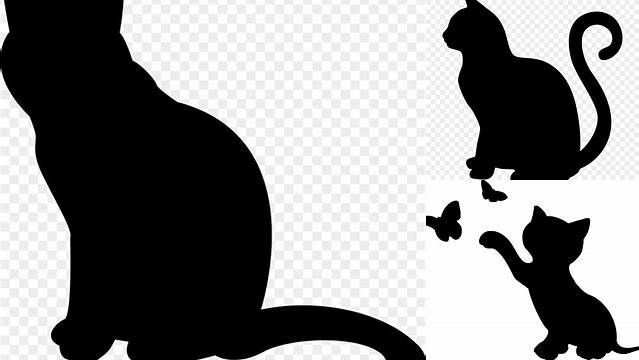 Kitten Cat Silhouette Clip art - animal silhouettes png download - 2314