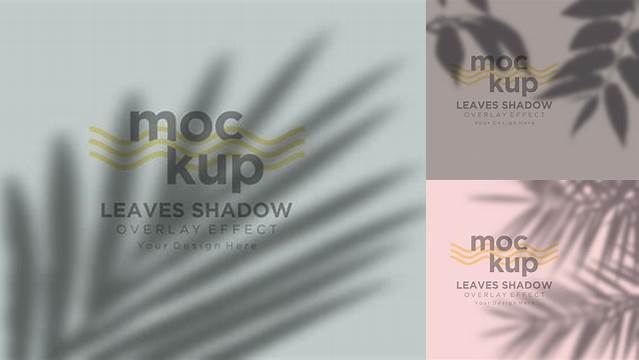 Leaves Shadow Overlay Effect Mockup