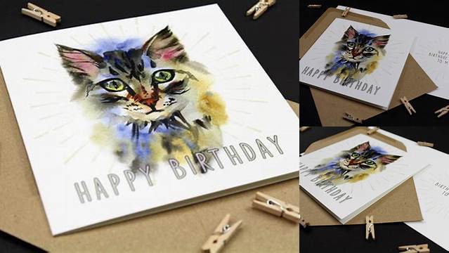 Maine Coon Happy Birthday Card Cat Watercolour Starburst - Etsy UK