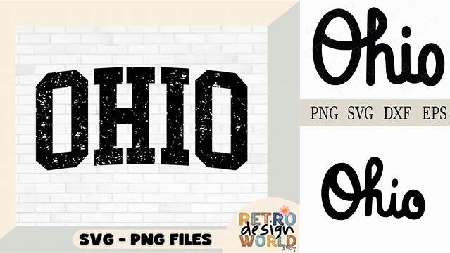Ohio SVG Files: Script Font Designs For Sports Fans