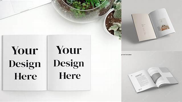 Opened Magazine Mockup Book Mockup