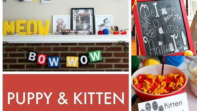 Puppy and Kitten Second Birthday Party - Ice Cream Off Paper Plates