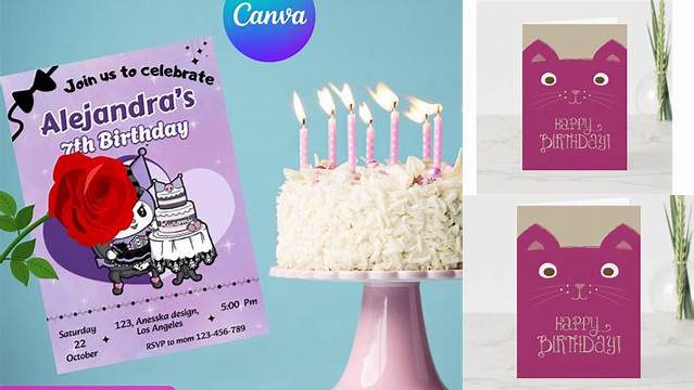 Purple Cat Birthday — Weasyl