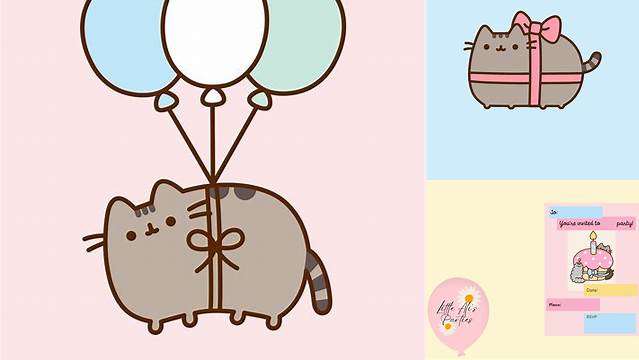 Pusheen the Cat Blank Birthday Card | Etsy