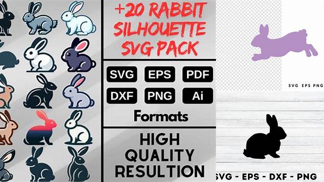 Rabbit Silhouette SVG Free