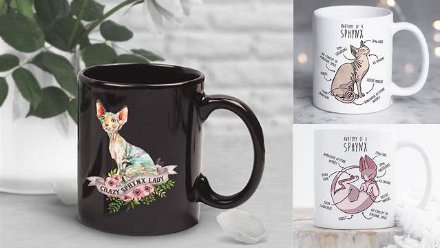 Sphynx Cat, Funny Sphynx Lover Gift, Cute Cat Coffee Cup, Birthday