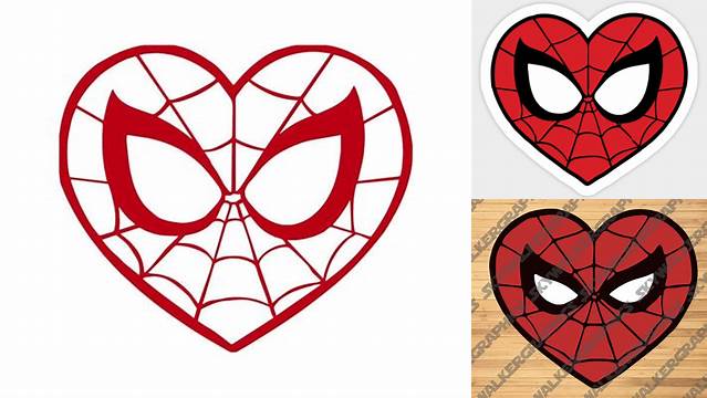 Spider Man Heart SVG