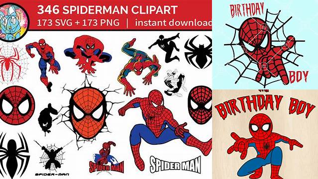 Spiderman Clipart SVG PNG Clipart Spiderman SVG Spiderman Birthday