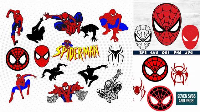 Spiderman SVG Cutting Files Spiderman Digital Clip Art | Etsy