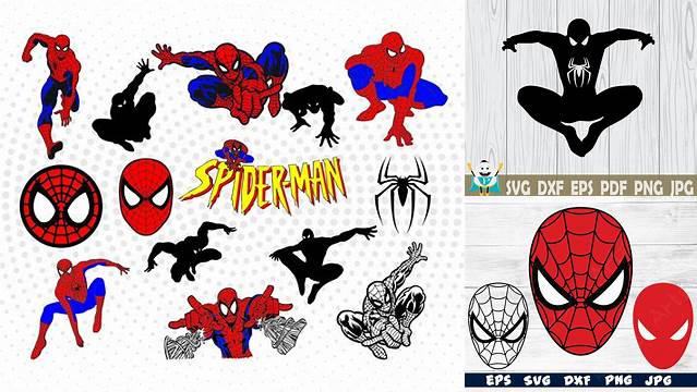 Spiderman svg clipart silhouette inspired by Spider man vector | Etsy