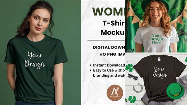 St. Patrick's Woman T-Shirt Mockup - 015