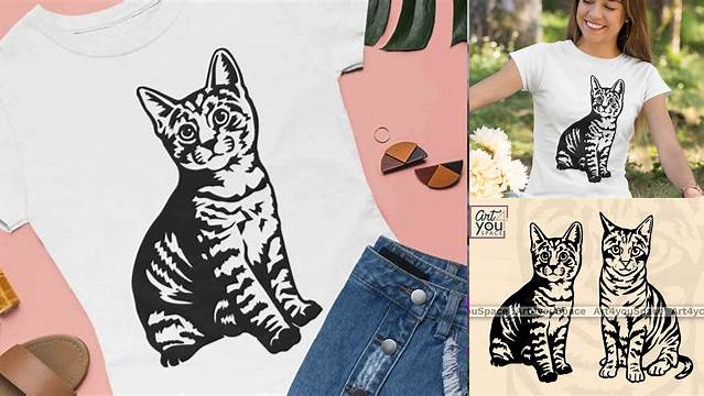 Tabby Cat SVG Files for Cricut Kitten Clipart Shirt Design - Etsy Australia