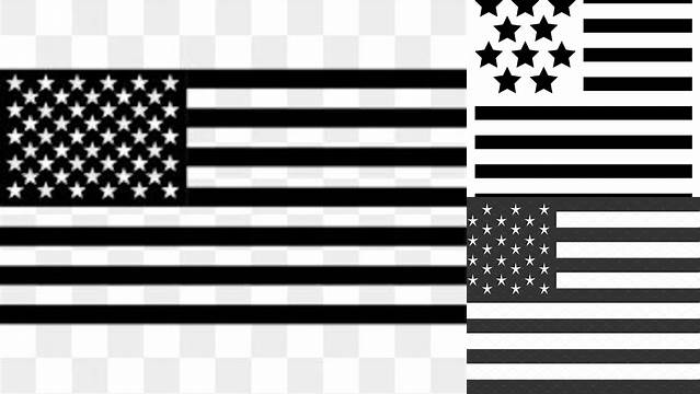 USA Flag Black Transparent SVG JPG File | Etsy