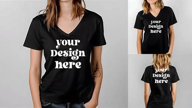 V-Neck 3005 Black Mockup 39