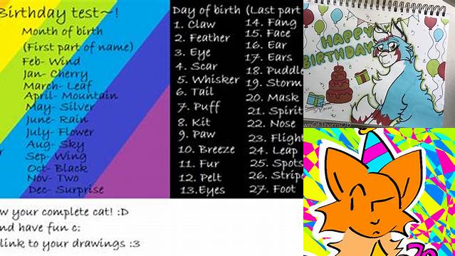 Warrior cats birthday quiz by cupcakes1810 on DeviantArt