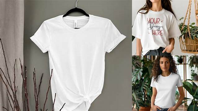 White Bella Canvas 3001 Mockup PSD