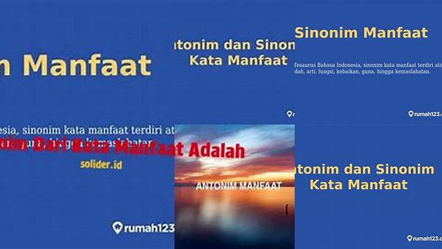 Temukan Antonim Kata Manfaat yang Akan Mengubah Perspektif Anda