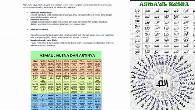 Temukan 99 Manfaat Menghafal Asmaul Husna yang Jarang Diketahui