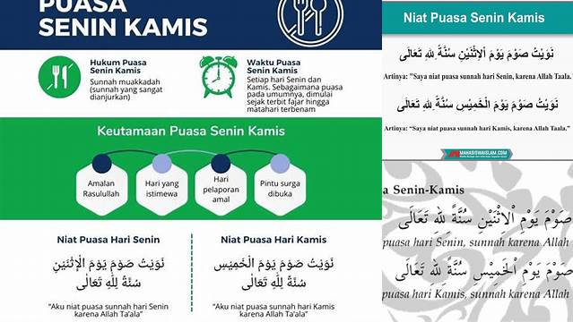 Apa Niat Puasa Senin Kamis