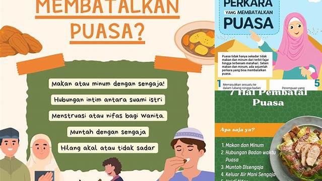 Apa Saja Yang Bisa Membatalkan Puasa