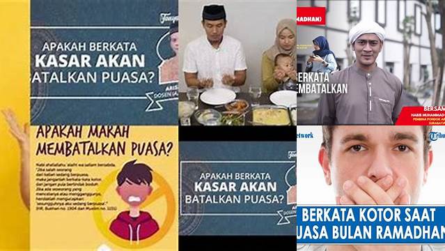 Apakah Berkata Kotor Membatalkan Puasa