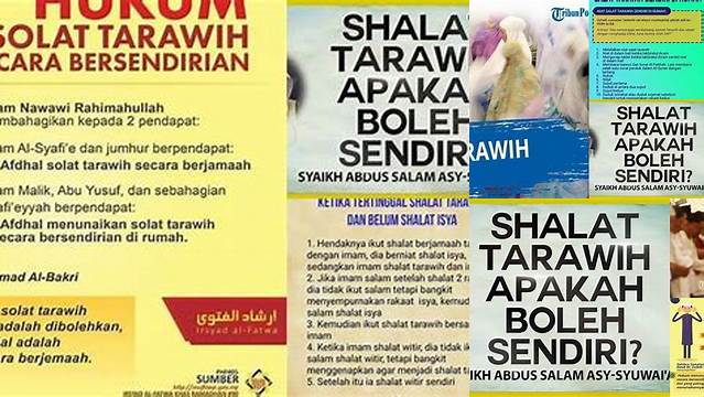 Apakah Boleh Shalat Tarawih Sendiri