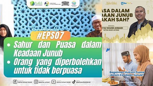 Apakah Sah Puasa Dalam Keadaan Junub