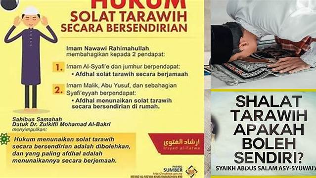 Apakah Shalat Tarawih Boleh Dilakukan Sendiri