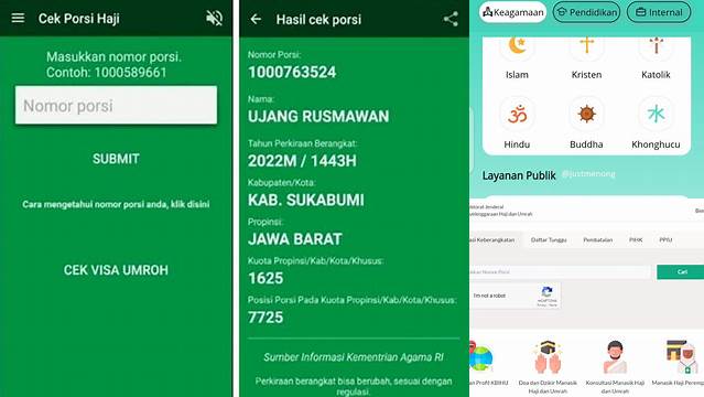 Aplikasi Cek Porsi Haji