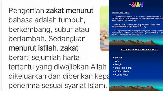 Arti Zakat Menurut Bahasa