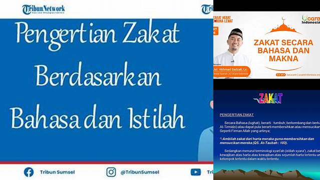 Arti Zakat Secara Bahasa