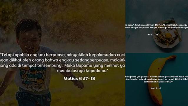 Ayat Alkitab Tentang Puasa