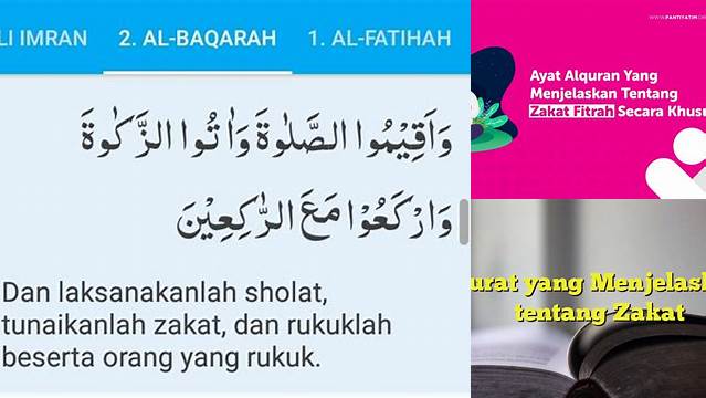 Ayat Alquran Yang Menjelaskan Tentang Zakat