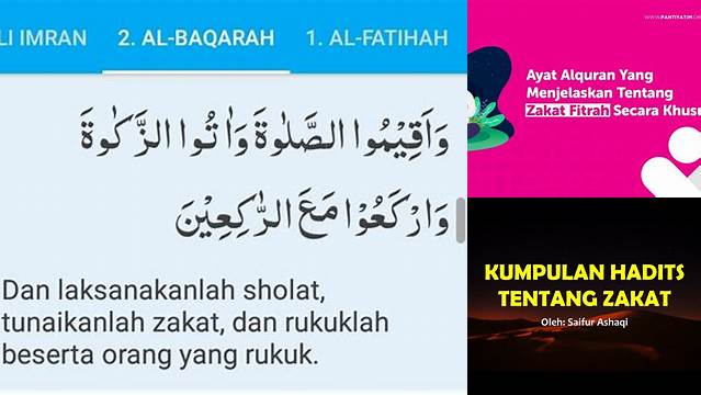 Ayat Dan Hadits Tentang Zakat