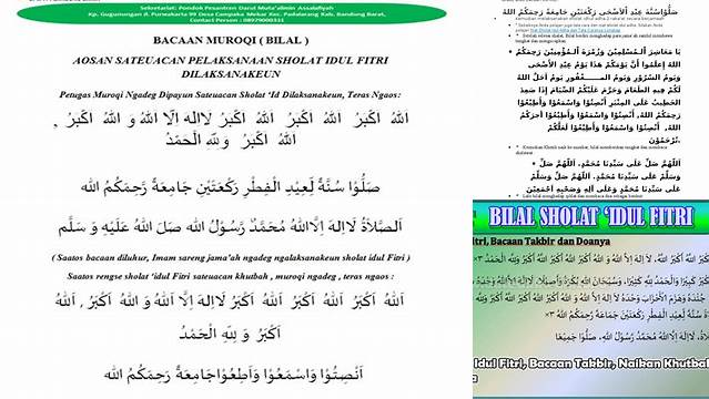 Bacaan Bilal Sholat Idul Adha