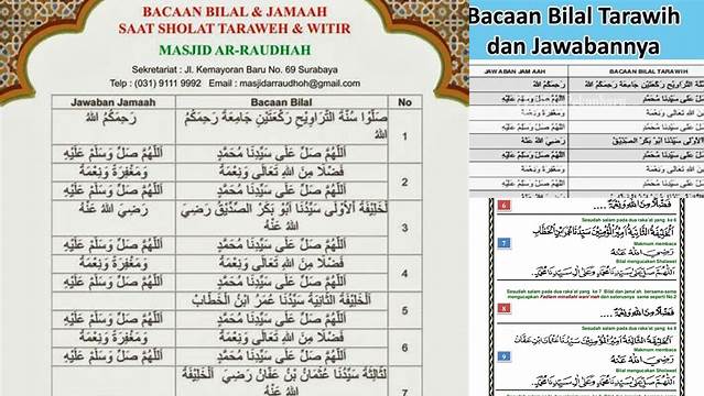 Bacaan Bilal Saat Tarawih