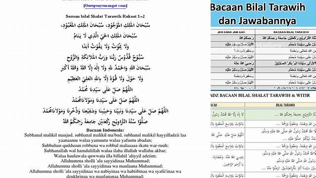 Bacaan Bilal Tarawih 11 Rakaat Pdf