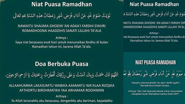 Bacaan Doa Niat Puasa Ramadhan