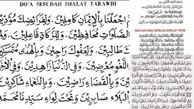 Bacaan Doa Setelah Sholat Tarawih